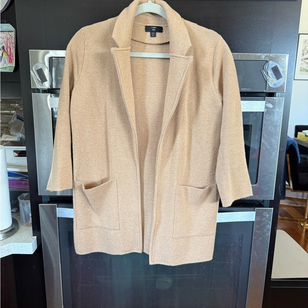 J.Crew 365 Tan Open Front Blazer Sweater Coat